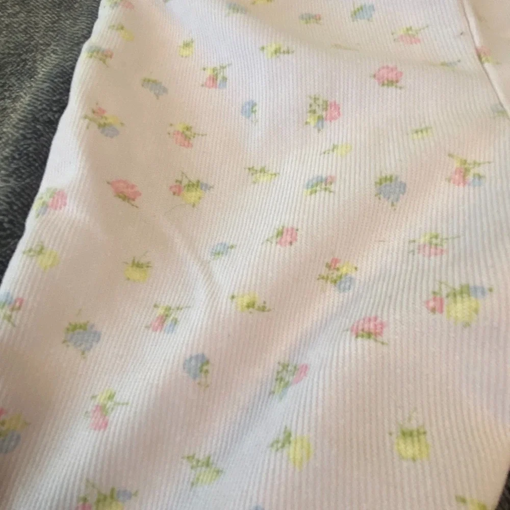 VTG 80s Bryan Baby Girl 3-6mo‎ Pink Floral One Piece Romper Lace Eyelet Trim USA